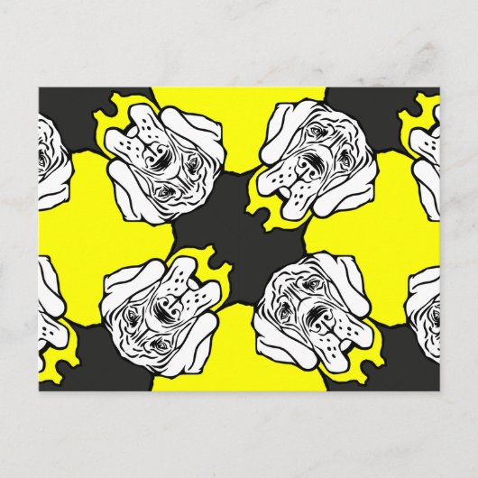 Great Dane Patroon Hoofden Briefkaart (Voorkant)