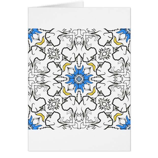Great Dane Pattern blauw (Voorkant)
