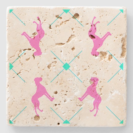 Great Dane Pattern-Onderzetter Stenen Onderzetter (Voorkant)