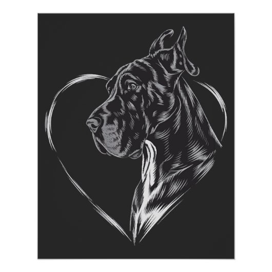 Great Dane Perfect Poster (Voorkant)