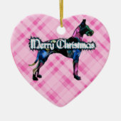 Great Dane Pink Pset Heart Ornament (Voorkant)