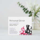 Great Dane pink Rehearsal Kaart (Staand voorkant)