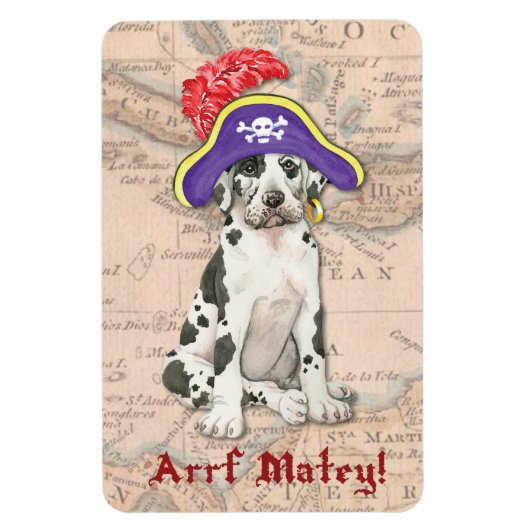 Great Dane Pirate Magneet (Verticaal)