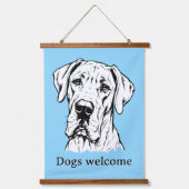 Great Dane Portret Hangend Wandkleed (Voorkant)