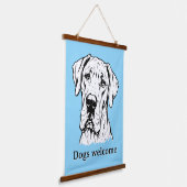 Great Dane Portret Hangend Wandkleed (Gebogen)