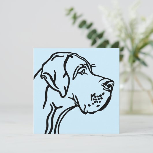 Great Dane Portret Kaart (Staand voorkant)