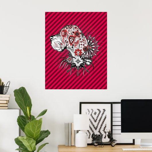 Great Dane Poster (Thuiskantoor)