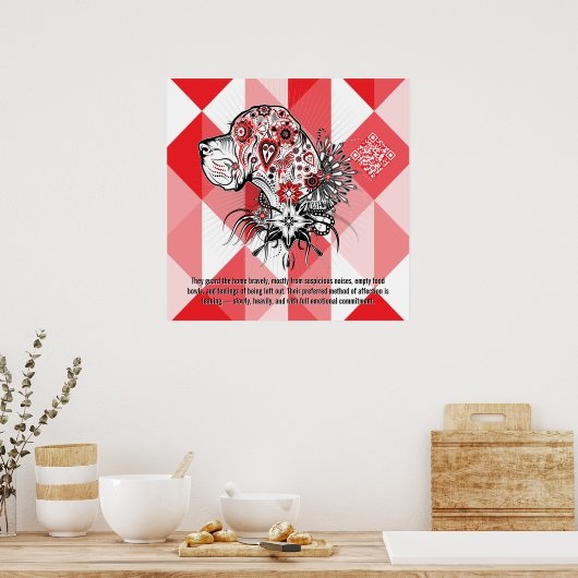 Great Dane Poster (Keuken)