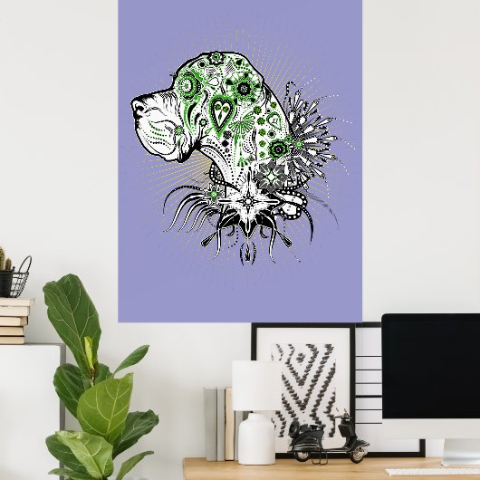 Great Dane Poster (Thuiskantoor)