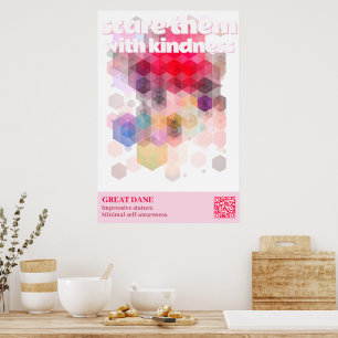 Great Dane Poster Bang ze af met vriendelijkheid