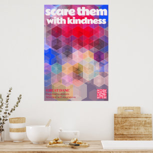 Great Dane Poster Bang ze met vriendelijkheid