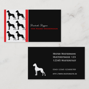 Great Dane professioneel goed leesbaar Visitekaart Visitekaartje