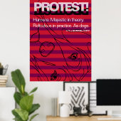 Great Dane protesteert dat mensen belachelijk zijn Poster (Thuiskantoor)