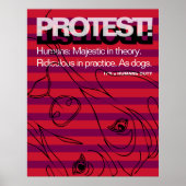 Great Dane protesteert dat mensen belachelijk zijn Poster (Voorkant)
