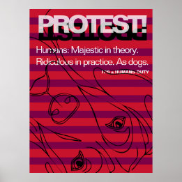 Great Dane protesteert dat mensen belachelijk zijn Poster