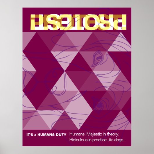 Great Dane Protestposter Poster (Voorkant)