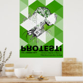 Great Dane Protestposter Poster (Keuken)