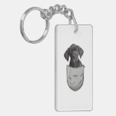 Great Dane Puppy Apollo of Dogs Gentle Giant Owner Sleutelhanger (Voorkant Links)