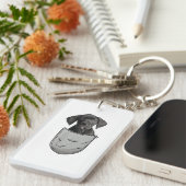 Great Dane Puppy Apollo of Dogs Gentle Giant Owner Sleutelhanger (Voorkant Rechts)