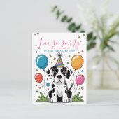Great Dane Puppy Verjaardag Briefkaart (Staand voorkant)