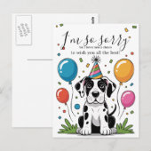 Great Dane Puppy Verjaardag Briefkaart (Voorkant / Achterkant)