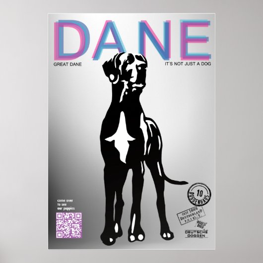Great Dane Puppy Verkoop Poster (Voorkant)