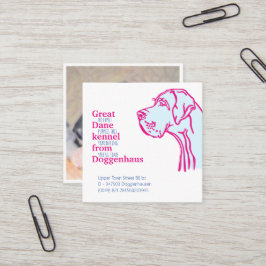 Great Dane puppy's te koop kaarten Vierkante Visitekaartje