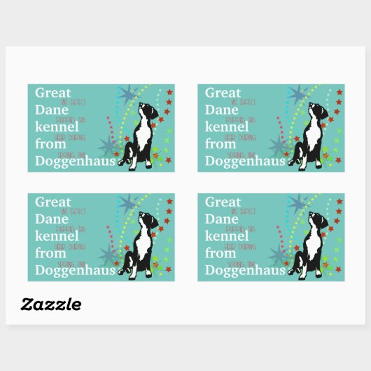 Great Dane puppy's te koop  Rechthoekige Sticker (Vel)