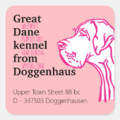 Great Dane puppy's te koop Vierkante Sticker (Voorkant)