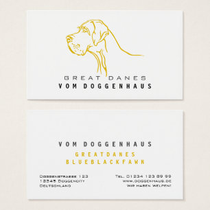 Great Dane Pure Tekening Visitekaartje
