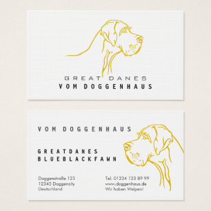 Great Dane Pure Tekening Visitekaartje