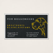 Great Dane Pure Tekening Visitekaartje (Achterkant)