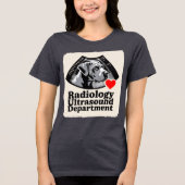 Great Dane "Radiologie Afdeling Echografie" Tri-Blend Shirt (Voorkant)