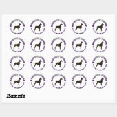 GREAT DANE RAINBOW BRIDGE SYMPATHIE RONDE STICKER (Vel)
