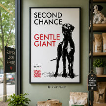 Great Dane Reddings QR-code Poster
