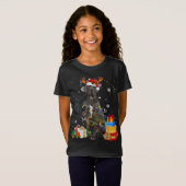 Great Dane Reindeer kerstlampjes Funny Dog Xma T-shirt (Voorkant volledig)