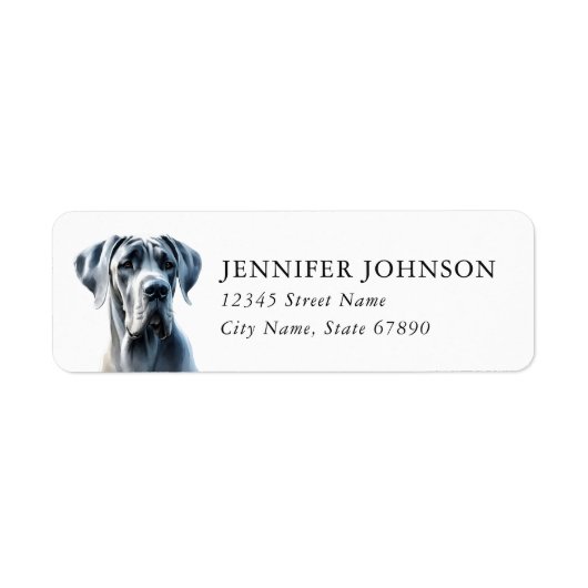 Great Dane Retouradreslabels Etiket (Voorkant)