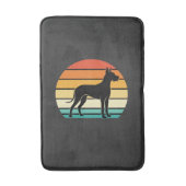 Great Dane Retro Sunset Dog Silhouette Badmat (Voorkant Verticaal)
