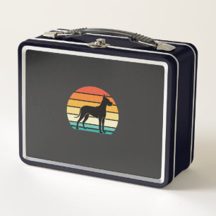 Great Dane Retro Zonsondergang Honden Silhouet