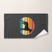 Great Dane Retro Zonsondergang Honden Silhouet Handdoek (Handdoek)