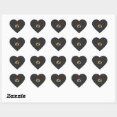 Great Dane Retro Zonsondergang Honden Silhouet Hart Sticker (Vel)