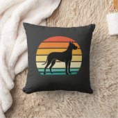Great Dane Retro Zonsondergang Honden Silhouet Kussen (Deken)