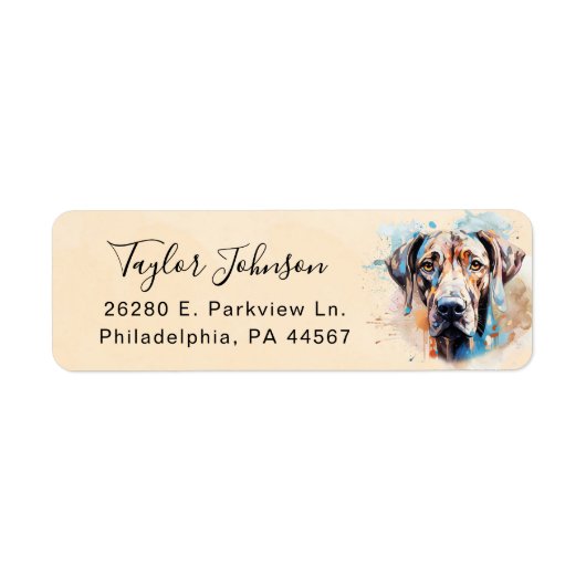 Great Dane Return Address Label (Voorkant)