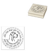 Great Dane ronde eeuwigdurende kalender  Rubberstempel (Gestempeld)