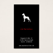 Great Dane Rood Zwart Wit Visitekaartje (Achterkant)