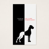 Great Dane Rood Zwart Wit Visitekaartje (Voorkant)