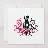 Great Dane roze Kaart (Achterkant)