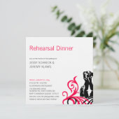 Great Dane roze Kaart (Staand voorkant)