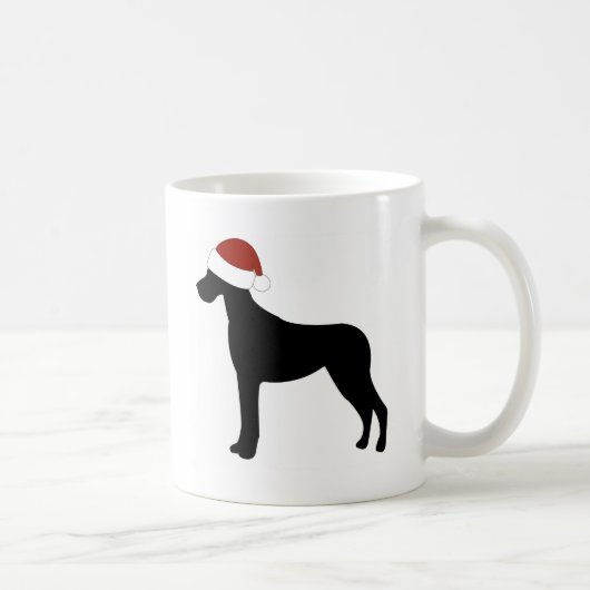 Great Dane Santa Hat Koffiemok (Rechts)