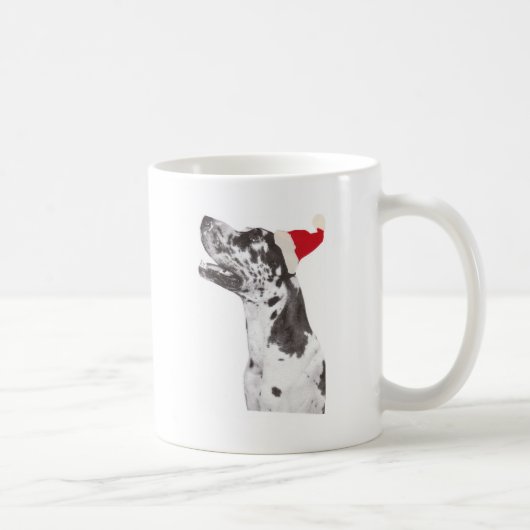 Great Dane Santa Hat Koffiemok (Rechts)
